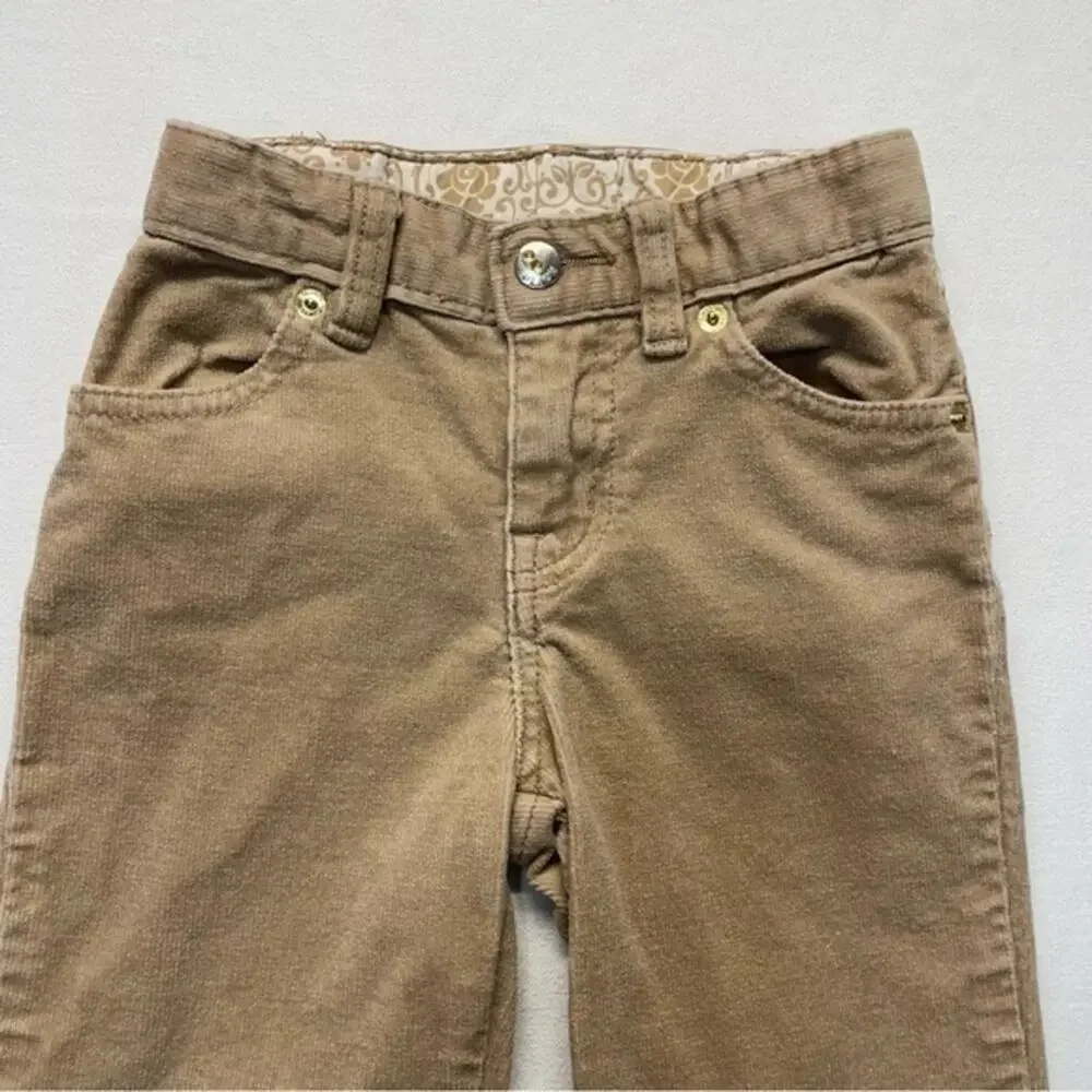 Corduroy Pants Girls Size 4T tan khaki gold